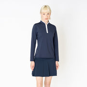 [Women's] Zip Long Sleeve Navy