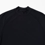 Stretch mock neck Black