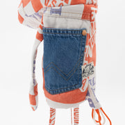 denim red white