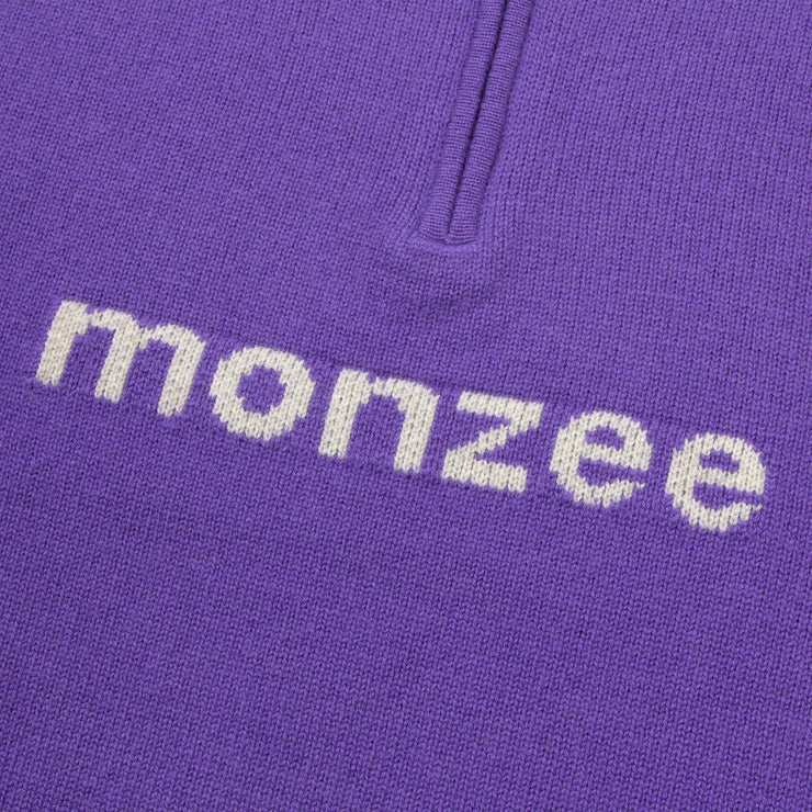 Cashmere Mix Half-Zip Purple